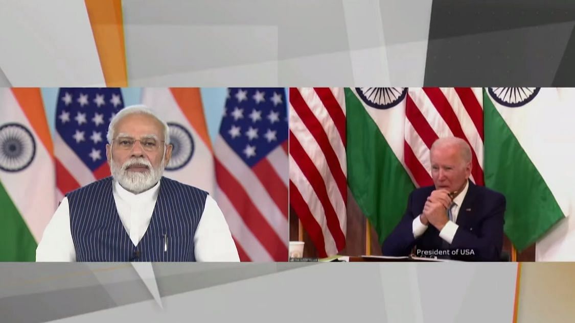 <div class="paragraphs"><p>The virtual meeting between PM Narendra Modi and US President Joe Biden was held on Monday, 11 April.</p></div>