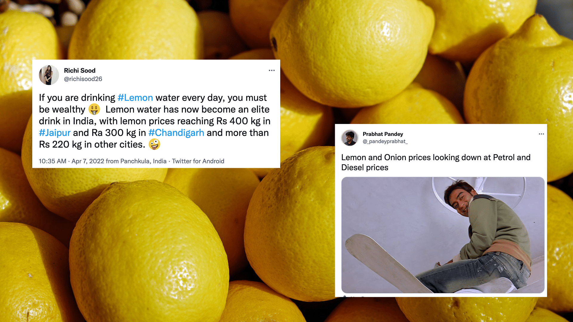 <div class="paragraphs"><p>Twitter reacts with memes as lemon prices rise.</p></div>