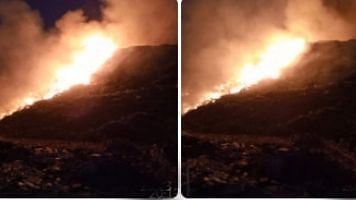 Massive fire breaks out at Bhalswa landfill site.