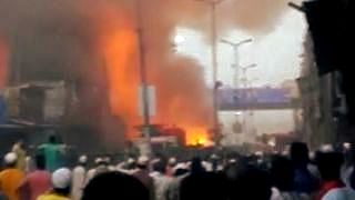 5 Injured, Building Collapses As Massive Fire Guts 3 Shops in North Delhi