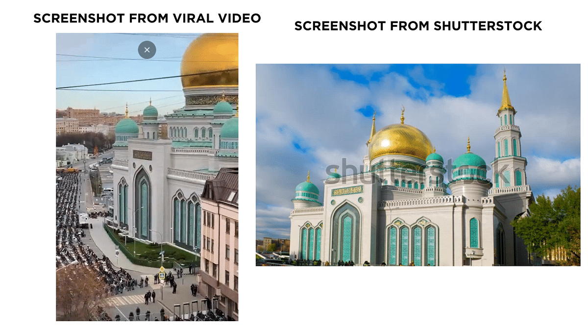 The video showed people offering namaz on the streets of Moscow, near the Moscow Cathedral Mosque.