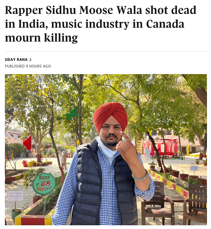 Breakout Indian Rapper Sidhu Moose Wala Shot Dead at 28