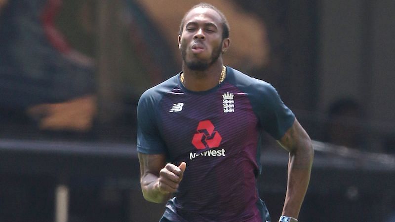 <div class="paragraphs"><p>England pacer Jofra Archer in training with the team, early in 2021.</p></div>