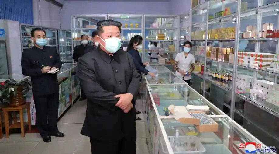 <div class="paragraphs"><p>North Korean leader Kim Jong Un wears a face mask amid the coronavirus disease (COVID-19) outbreak while inspecting a pharmacy in Pyongyang.</p></div>