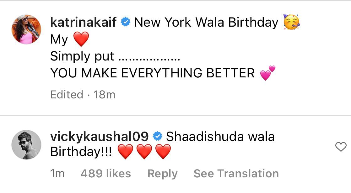 Katrina Kaif and Vicky Kaushal rang in the latter's birthday in the US.