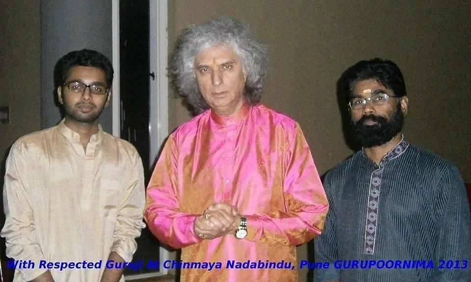 <div class="paragraphs"><p>Pt Shivkumar Sharma and Haridas at Chinmaya Naada Bindu in 2013.</p></div>