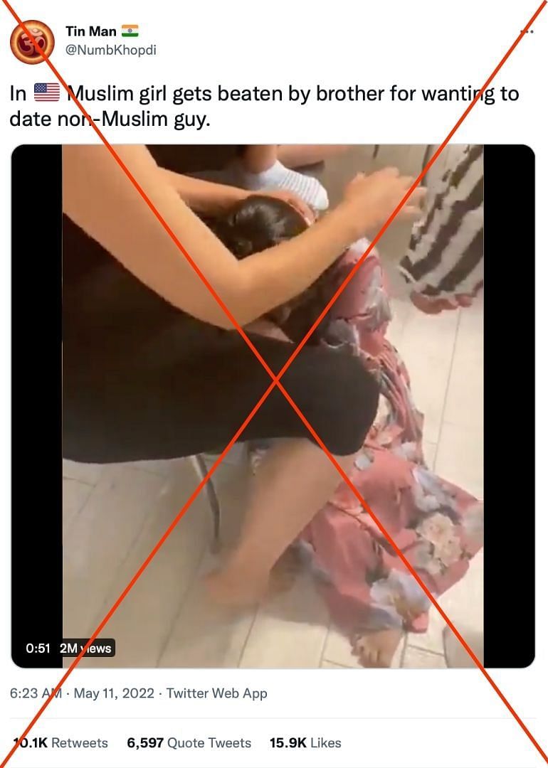The video is from Russia, and both the woman and the man belong to the Muslim community.