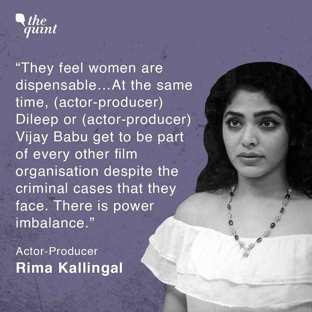 Malayalam Film Actor-Producer Rima Kallingal asked, "What is the message that the government is giving out?"