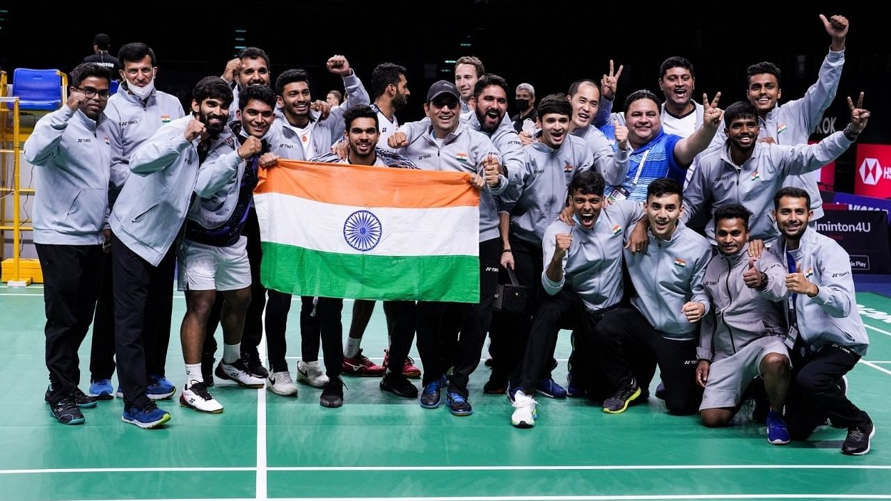 No Small Feat PM Modi Meets Thomas Cup-Winning Indian Badminton Team