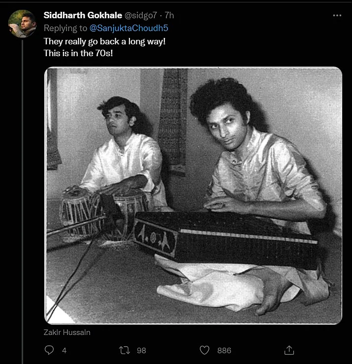 Ustad Zakir Hussain Bids Farewell to Late Pt Shivkumar Sharma; Pic Goes Viral