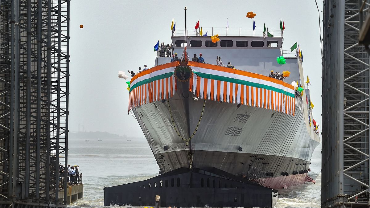 Defence Min Rajnath Singh Launches 2 Indigenous Navy Warships in Mumbai