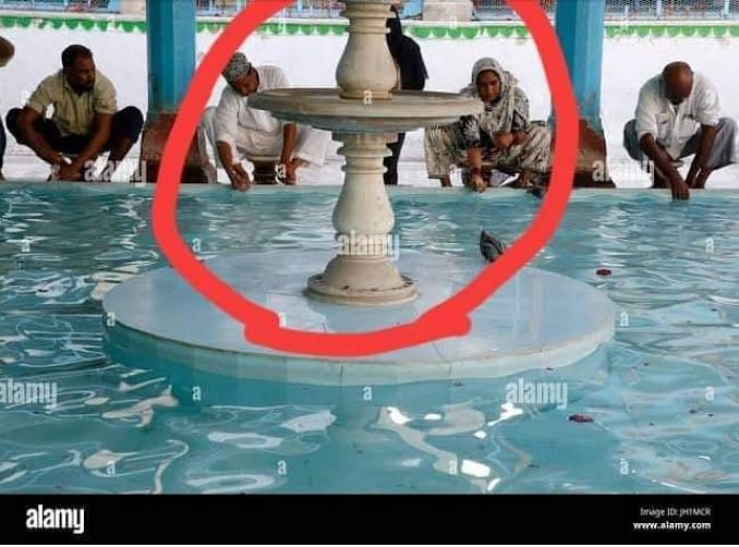 Two photos show mosques in Rajasthan and West Bengal, while the third shows a temple in Odisha.