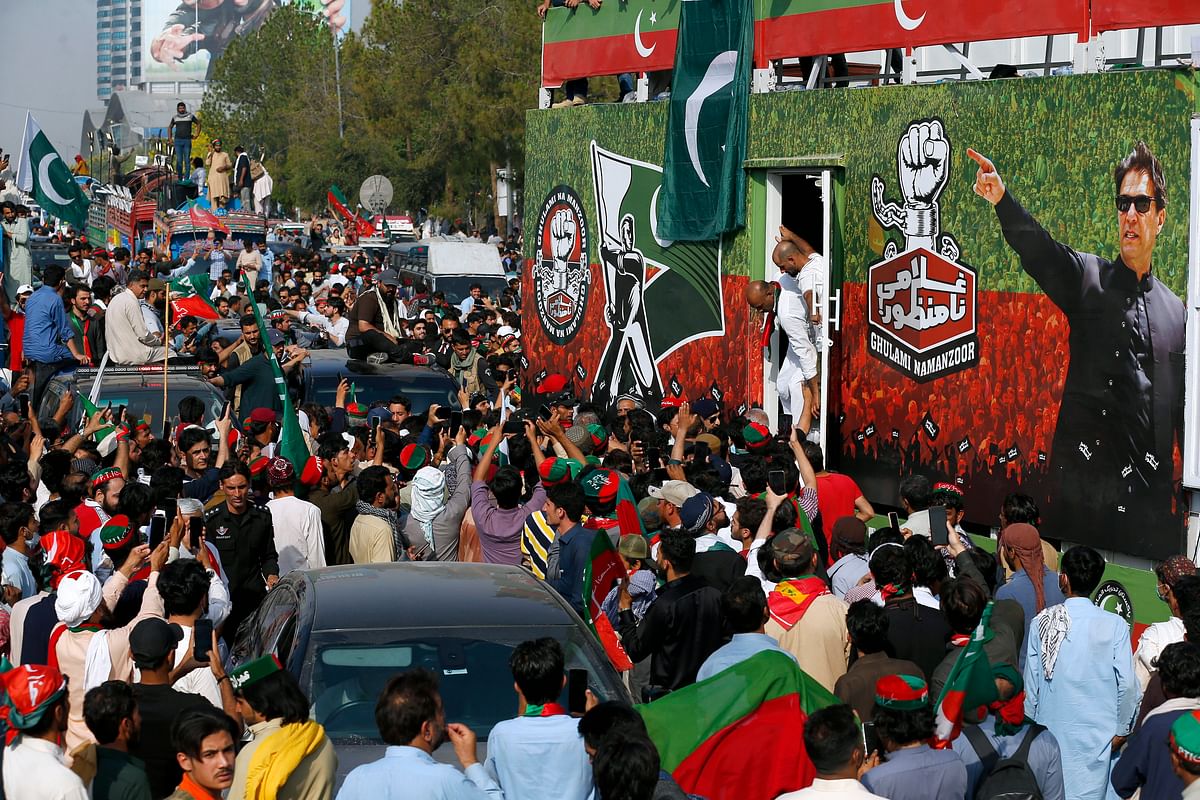 Former Pakistan PM Khan had asked "all Pakistanis" to take to the streets as he demanded a date for fresh polls.