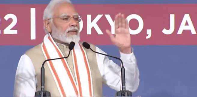 <div class="paragraphs"><p>Prime Minister Narendra Modi addressing Indian diaspora in Tokyo.&nbsp;</p></div>