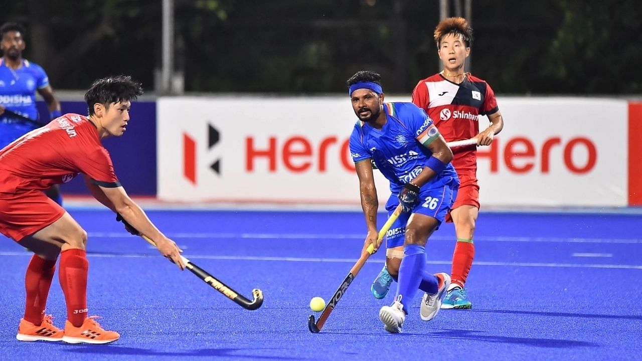 <div class="paragraphs"><p>India and Korea played out a 4-4 draw in the Super 4s in the Asia Cup</p></div>