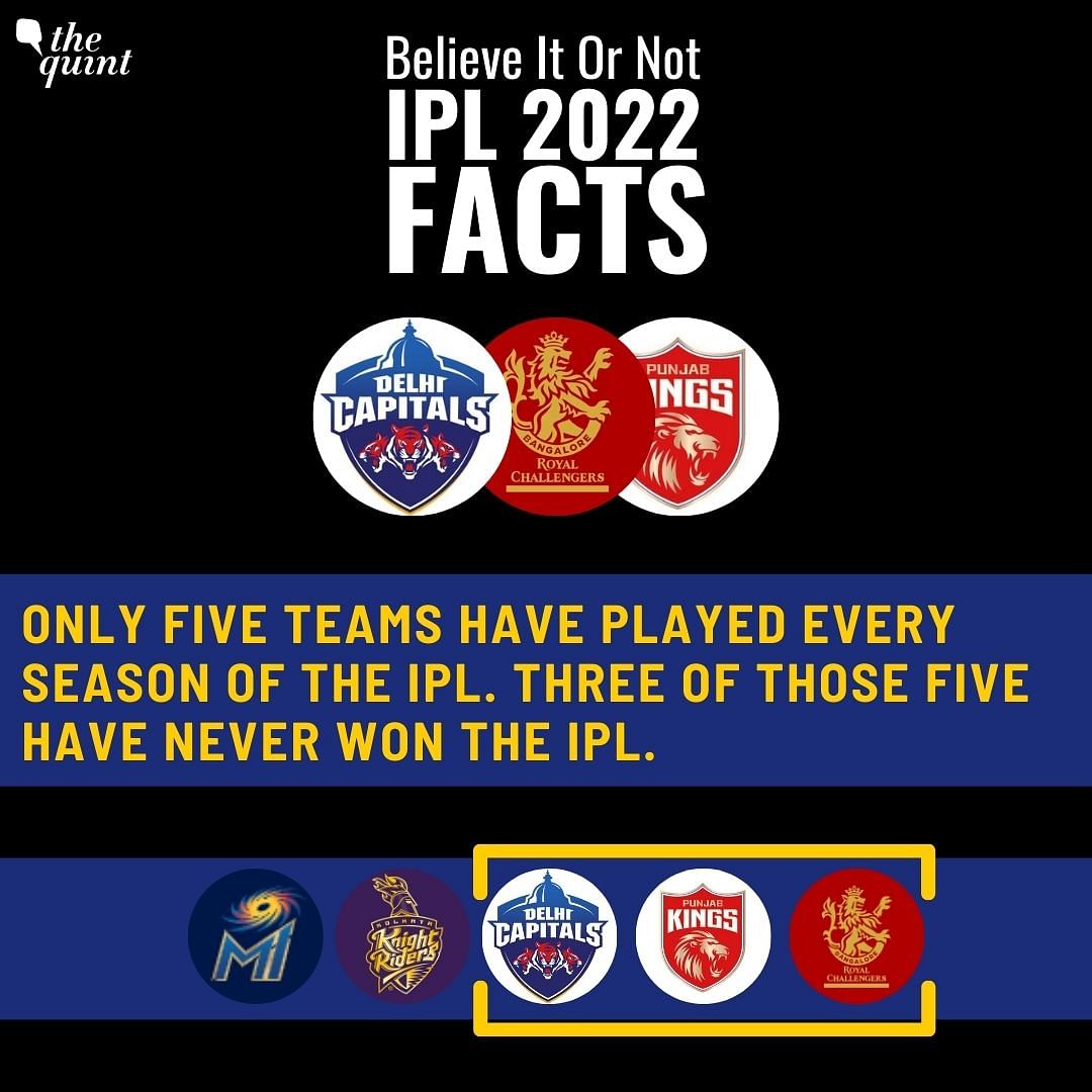 Fact #1: The bottom 4 teams of IPL 2022 are the winners of 12 out of the 14 IPL titles so far!