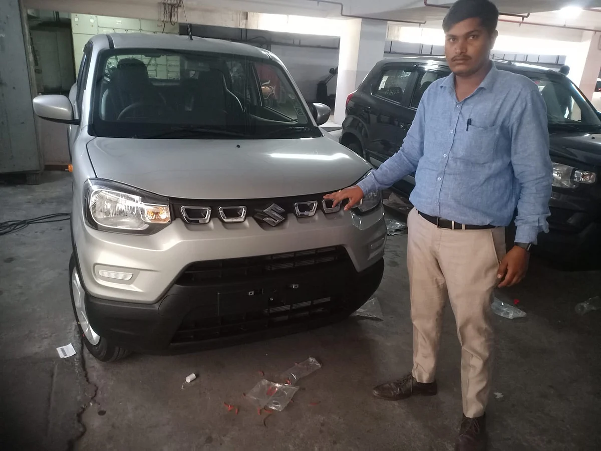<div class="paragraphs"><p>Nagaraju at the car showroom where he used to work.</p></div>