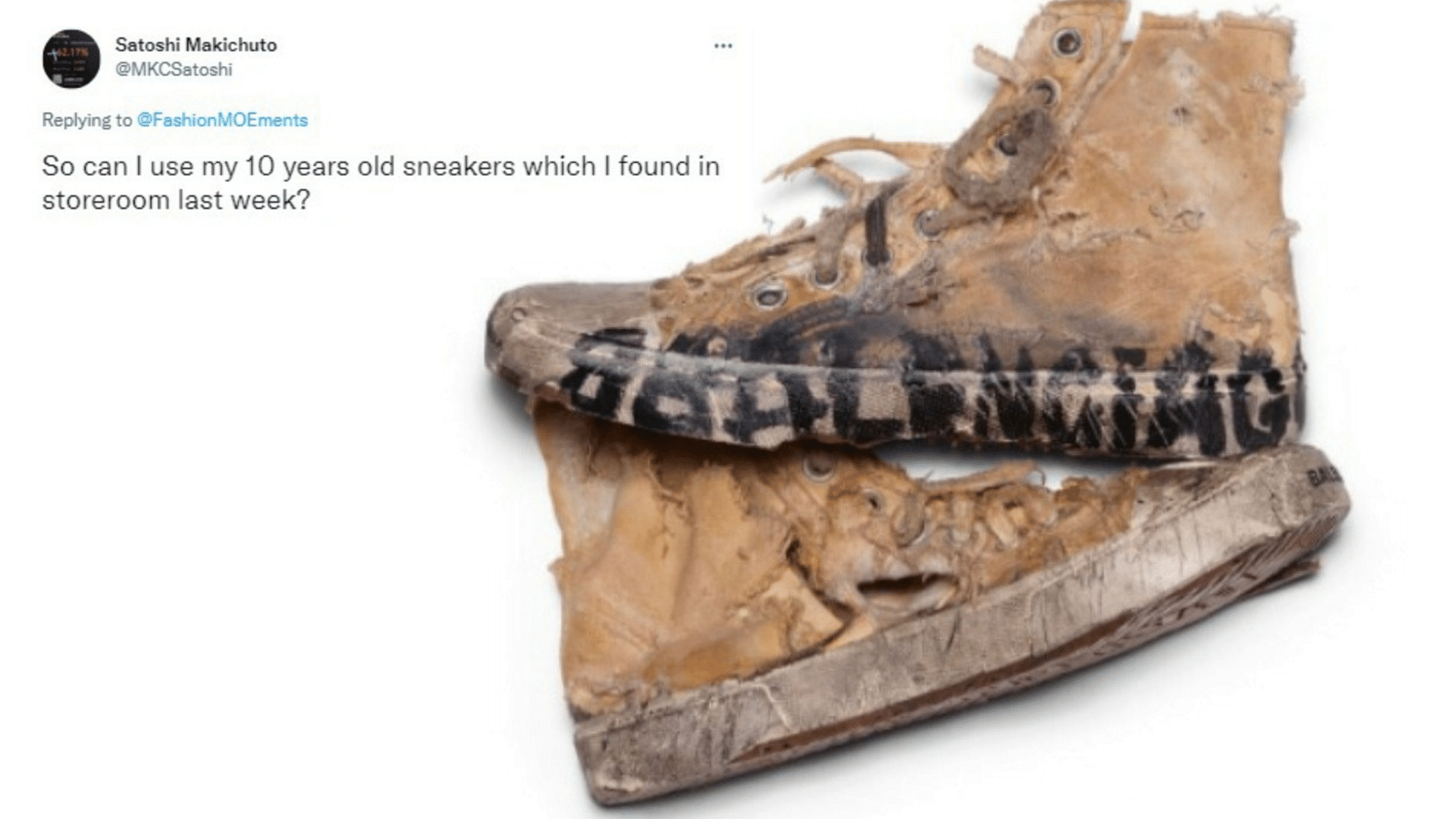 <div class="paragraphs"><p>Balenciaga's Extremely Expensive Over-Distressed Sneakers, dubbed "Paris Sneakers," are trending all over the&nbsp;internet.</p></div>