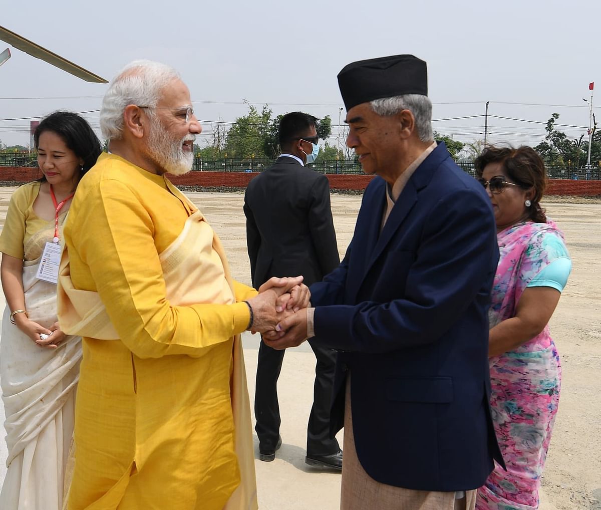 Earlier, PM Modi and Nepal PM Deuba offered prayers at the Mahamayadevi Temple in Lumbini.