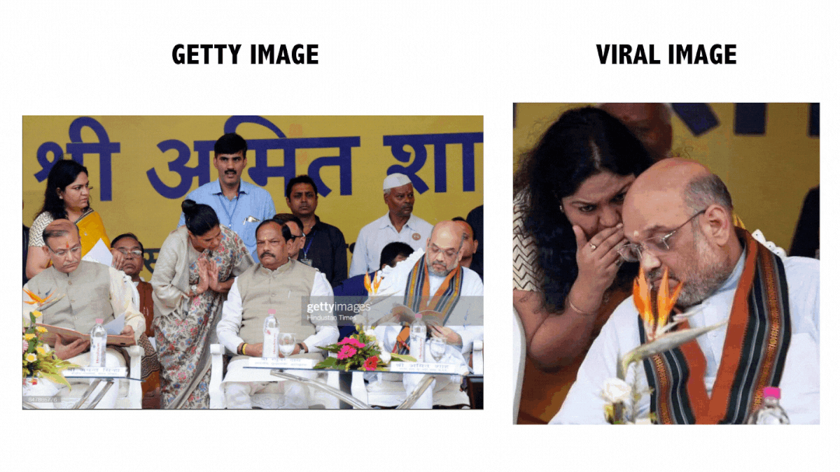 <div class="paragraphs"><p>The photo shows IAS Pooja Singhal and Amit Shah in the same frame.</p></div>