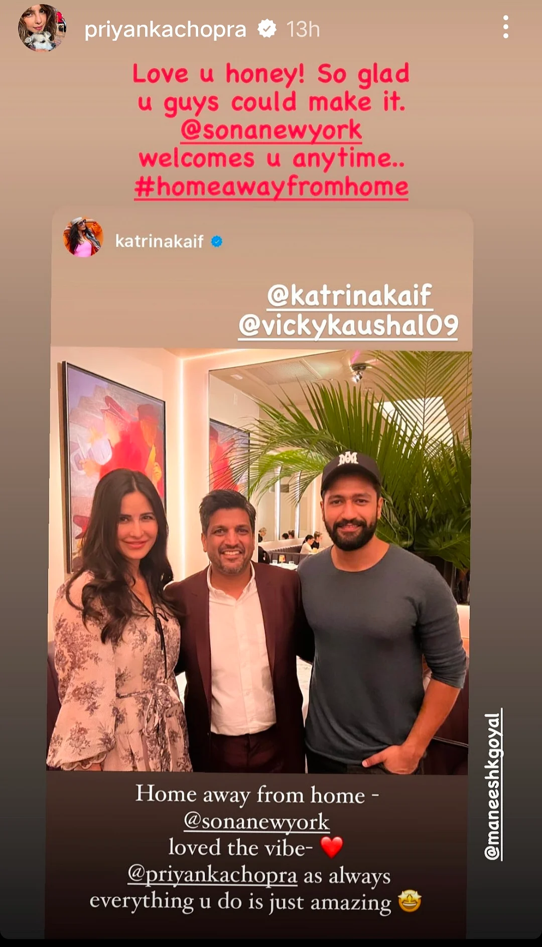 Katrina & Vicky Have an ‘Amazing’ Experience at Priyanka Chopra’s NY Restaurant