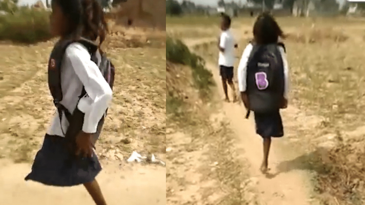 Video of 10-Year-Old Disabled Girl Hopping to School Goes Viral, Netizens React