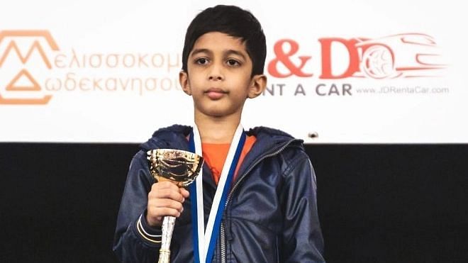 <div class="paragraphs"><p>Six-year-old Indian chess star Ashwath Kaushik with his World Cadets and Youth Championships 2022 trophy.</p></div>