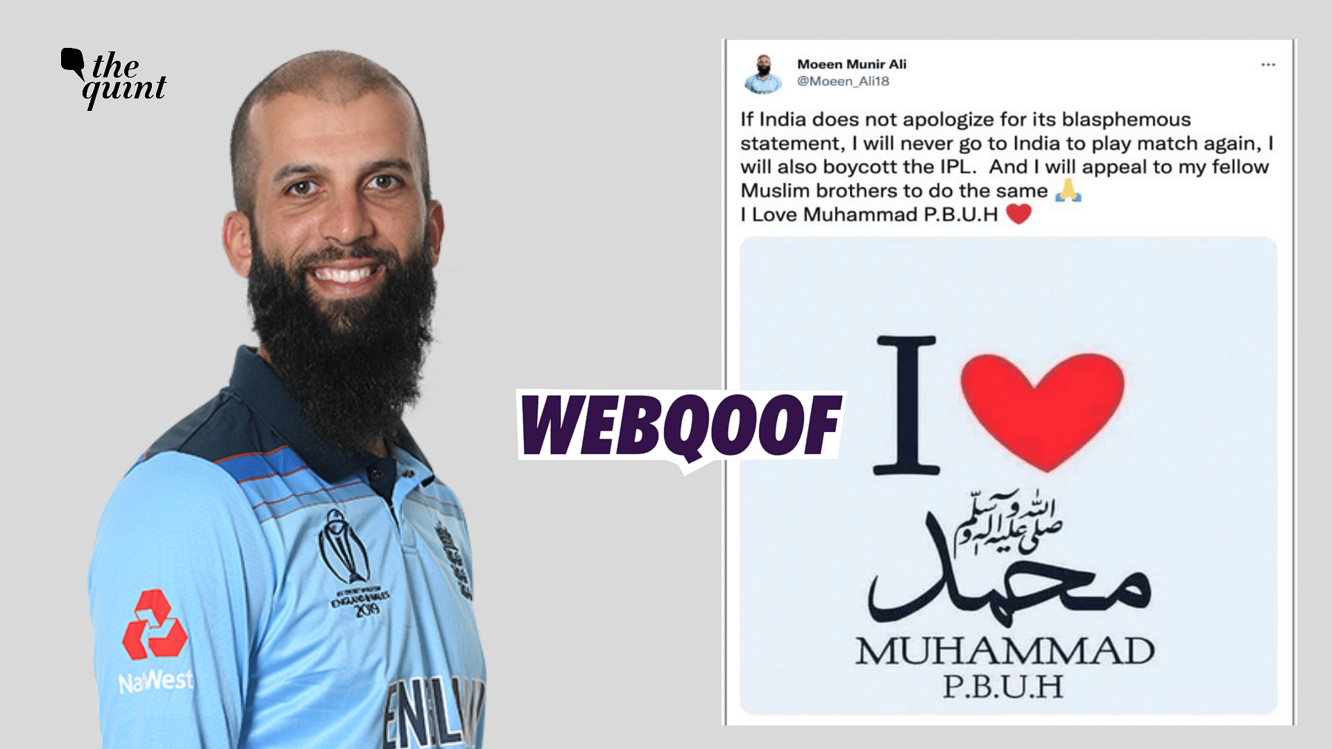 <div class="paragraphs"><p>Fact-Check: A fake account of  Moeen Ali tweeted about Ali boycotting IPL over Nupur Sharma's remarks against the Prophet.</p></div>