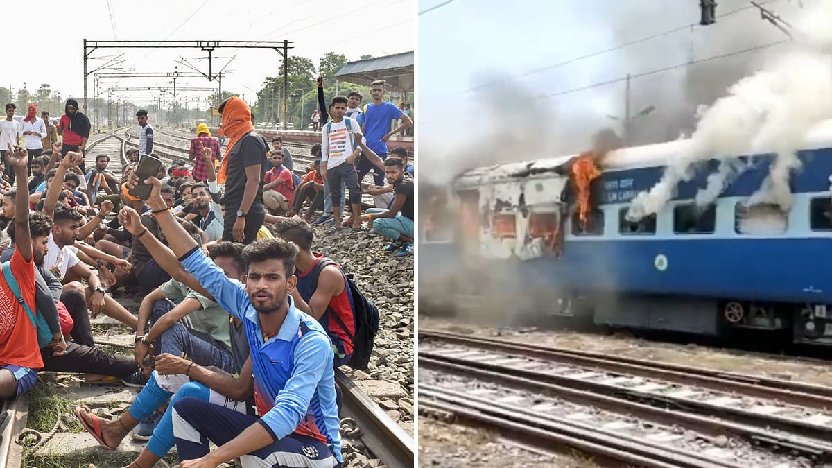 Protests Over Agnipath Scheme: Train Set on Fire in Bihar, Unrest in UP - Vimarsana News