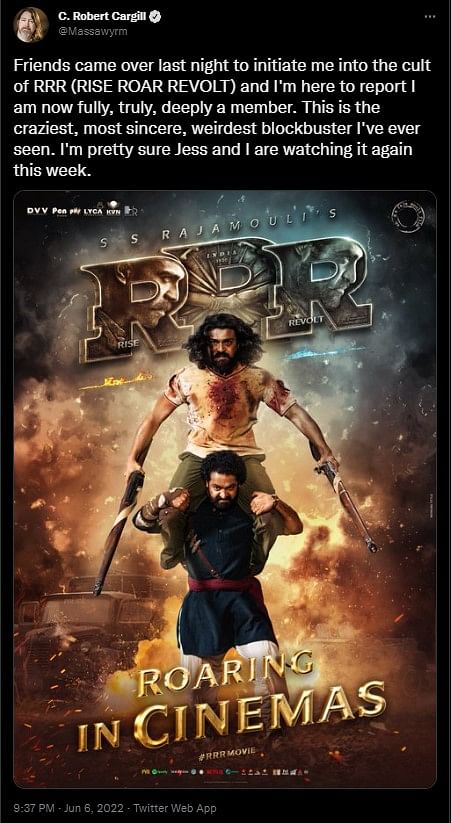'RRR' directed by SS Rajamouli stars Jr NTR and Ram Charan in the lead.