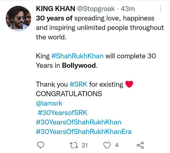 From 'Deewana' to 'Dunki' Shah Rukh Khan remains the undisputed 'King of Bollywood.' 