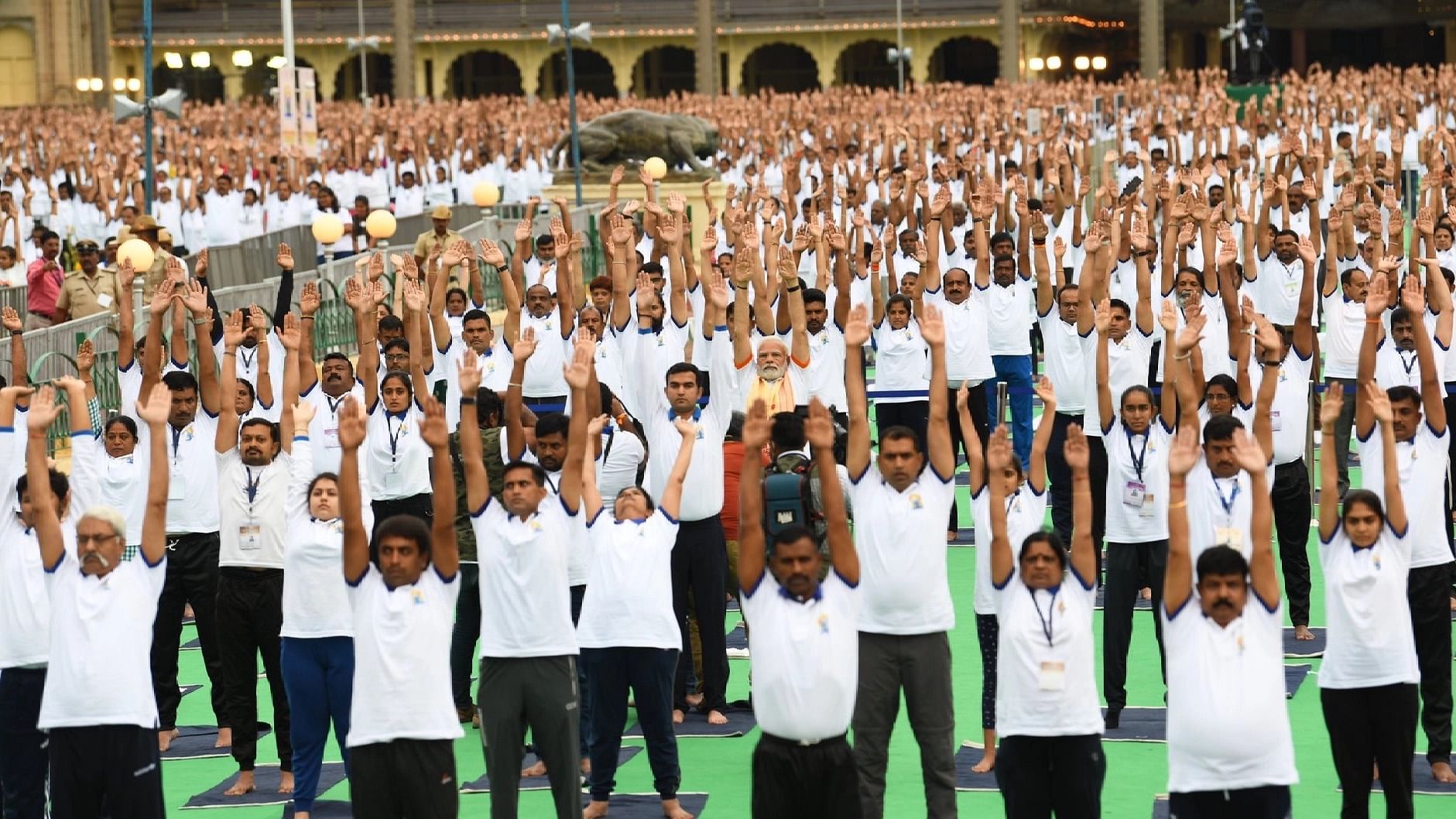 <div class="paragraphs"><p>Indian Prime Minister Narendra Modi celebrate International Yoga Day on Tuesday in Mysuru.</p></div>