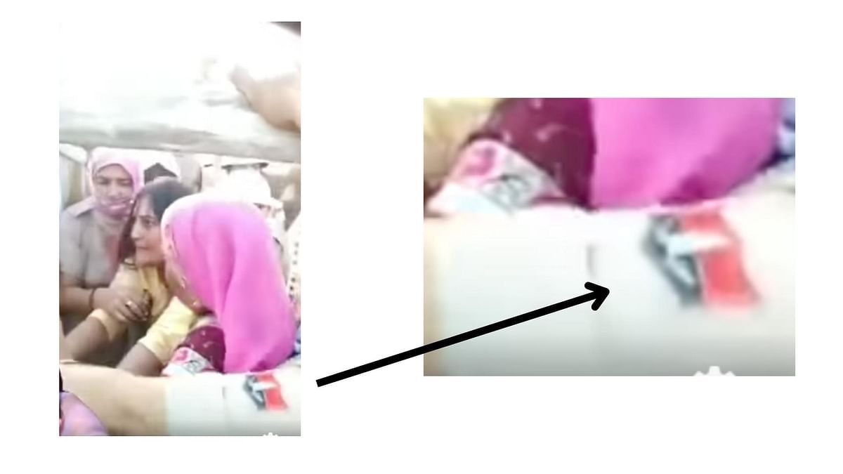 The woman seen in the video is identified as Bhumi Birmi, and not Nupur Sharma as claimed. 