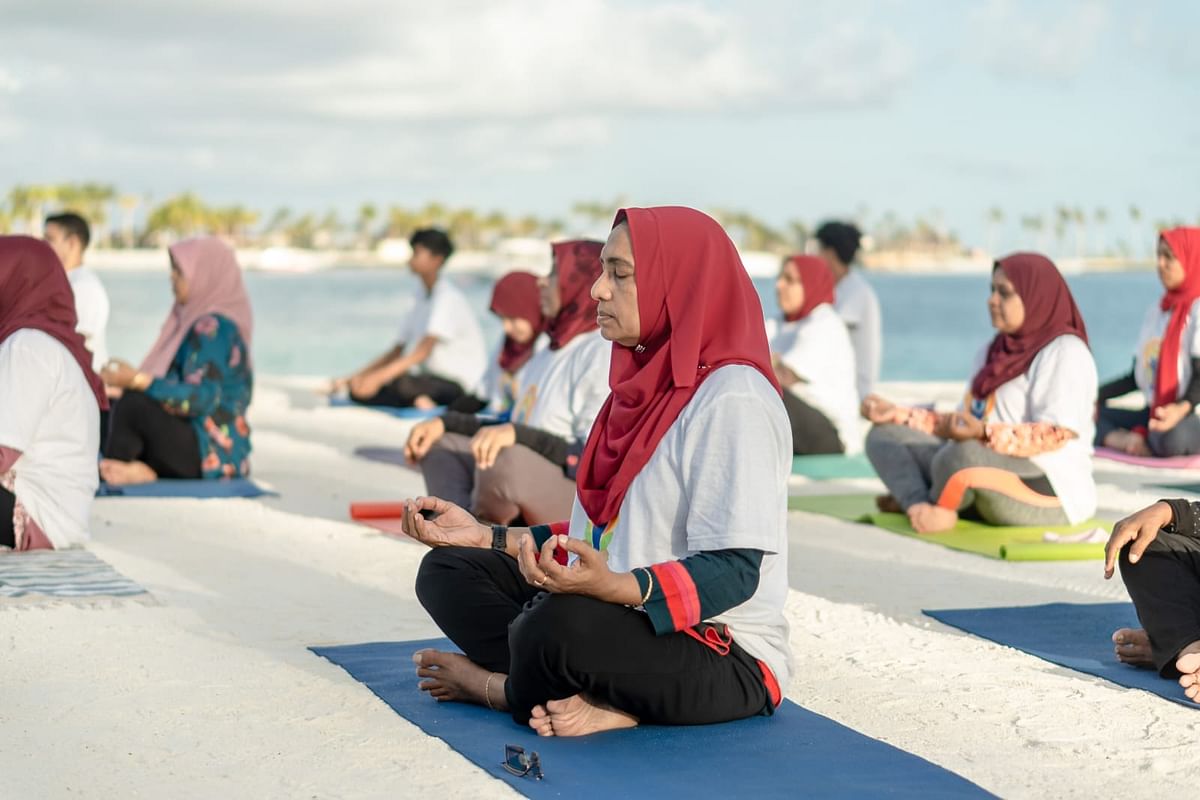 <div class="paragraphs"><p>Yoga organised by the&nbsp;Indian Council for Cultural Relations in the Maldives.</p></div>