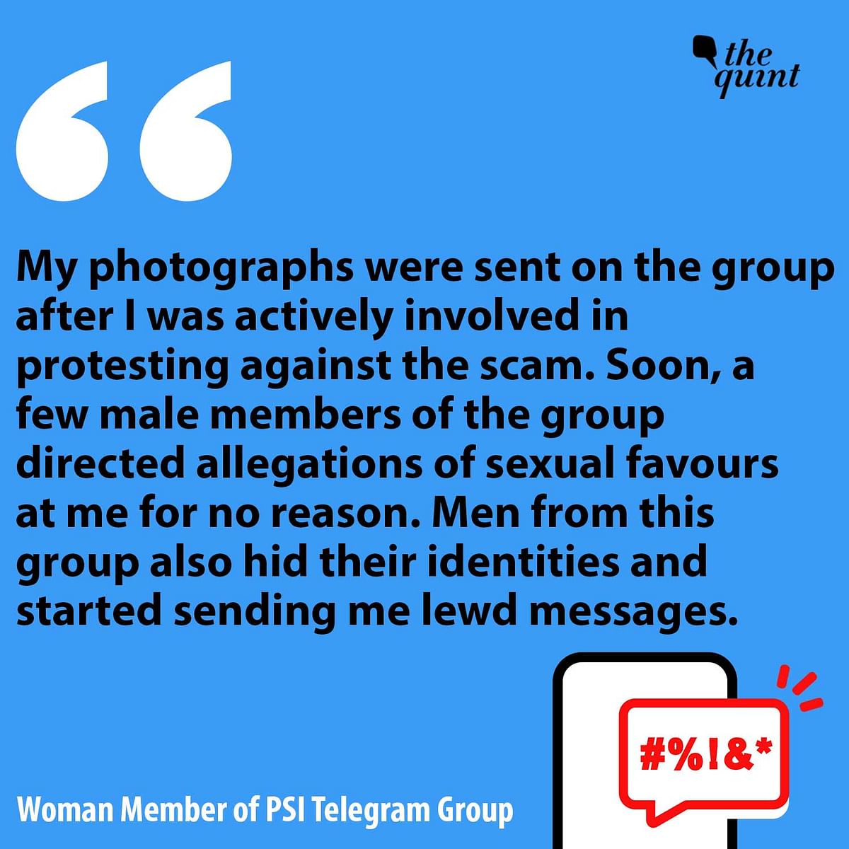 Some men who are part of a PSI Scam Telegram group allegedly targeted women by verbally abusing them.