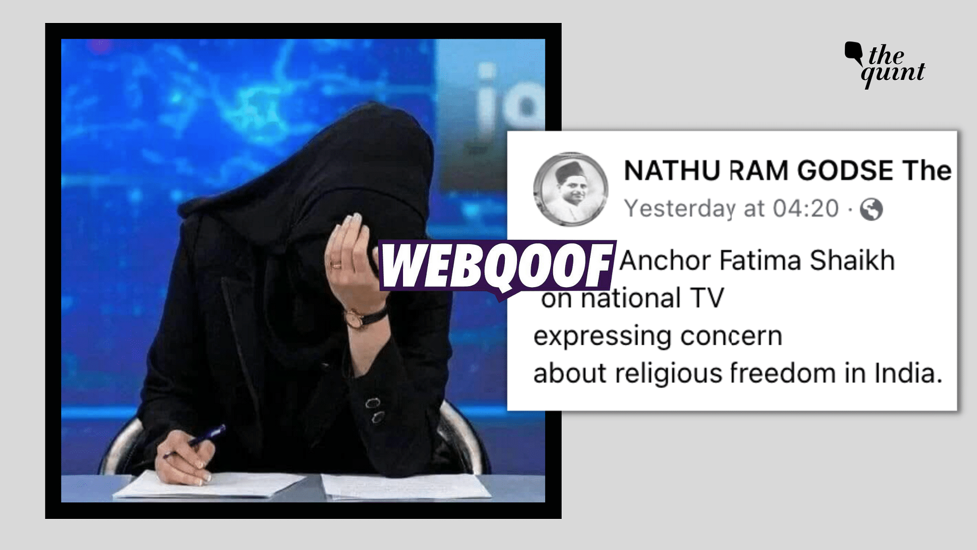 <div class="paragraphs"><p>Fact-Check:&nbsp;The post claims that the image shows a Qatari Anchor speaking about religious freedom in India.</p></div>