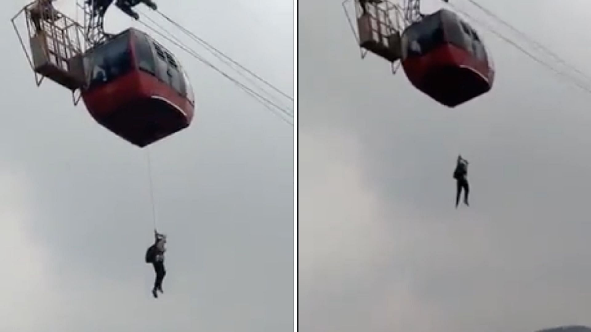<div class="paragraphs"><p>A cable car trolly carrying tourists got stuck mid-air at Parwanoo Timber Trail in Himachal Pradesh.</p></div>