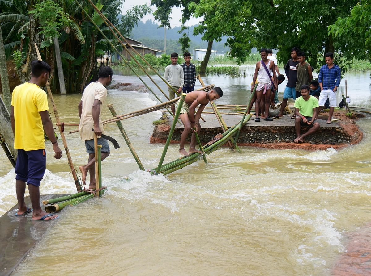 Assam disaster management authority’s report stated that 30,99,762 people have been affected by floods.