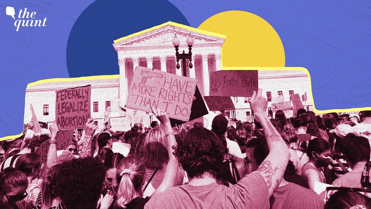 <div class="paragraphs"><p>Protests have erupted across the United States after the Supreme Court on Friday, 24 June, overturned <em><a href="https://www.thequint.com/explainers/mississippi-abortion-law-us-supreme-court-link-roe-wade">Roe vs Wade</a></em>, a landmark case that constitutionally protected abortion rights for almost 50 years in the country.</p></div>