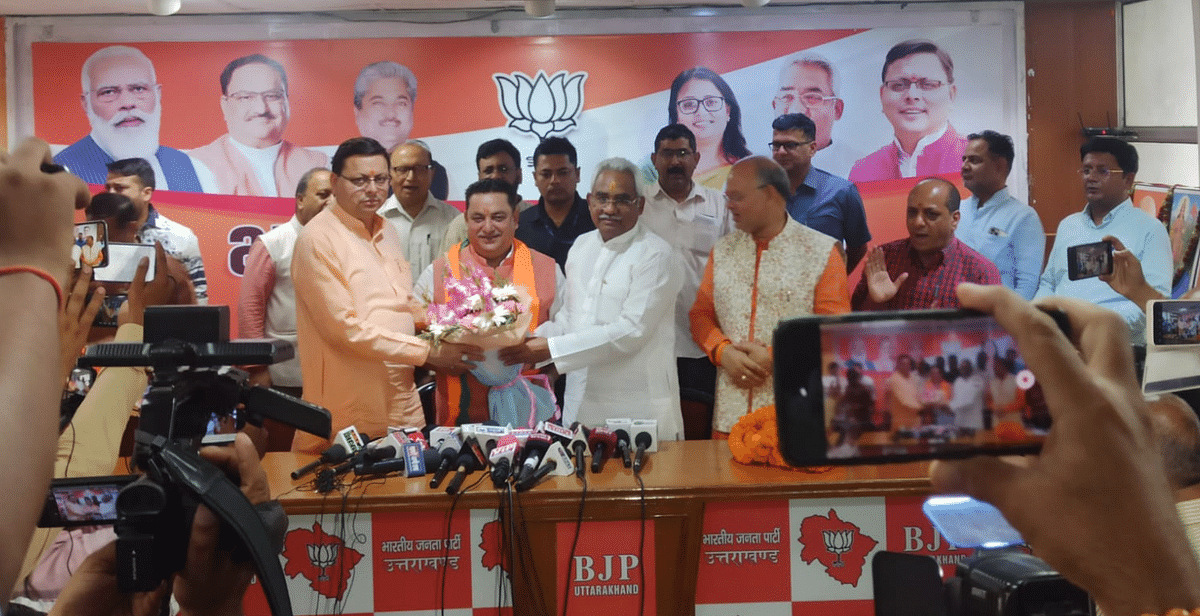 Former Uttarakhand Aam Aadmi Party Chief Deepak Bali Joins BJP