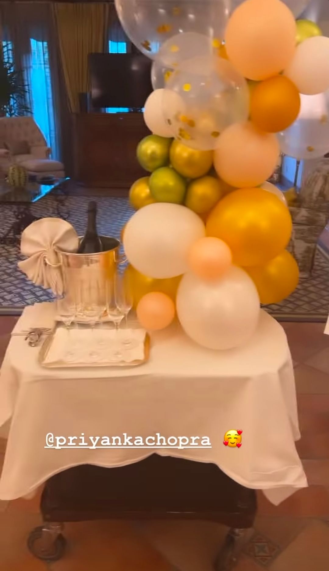 Priyanka Chopra gave her husband, Nick Jonas, a lovely surprise. 