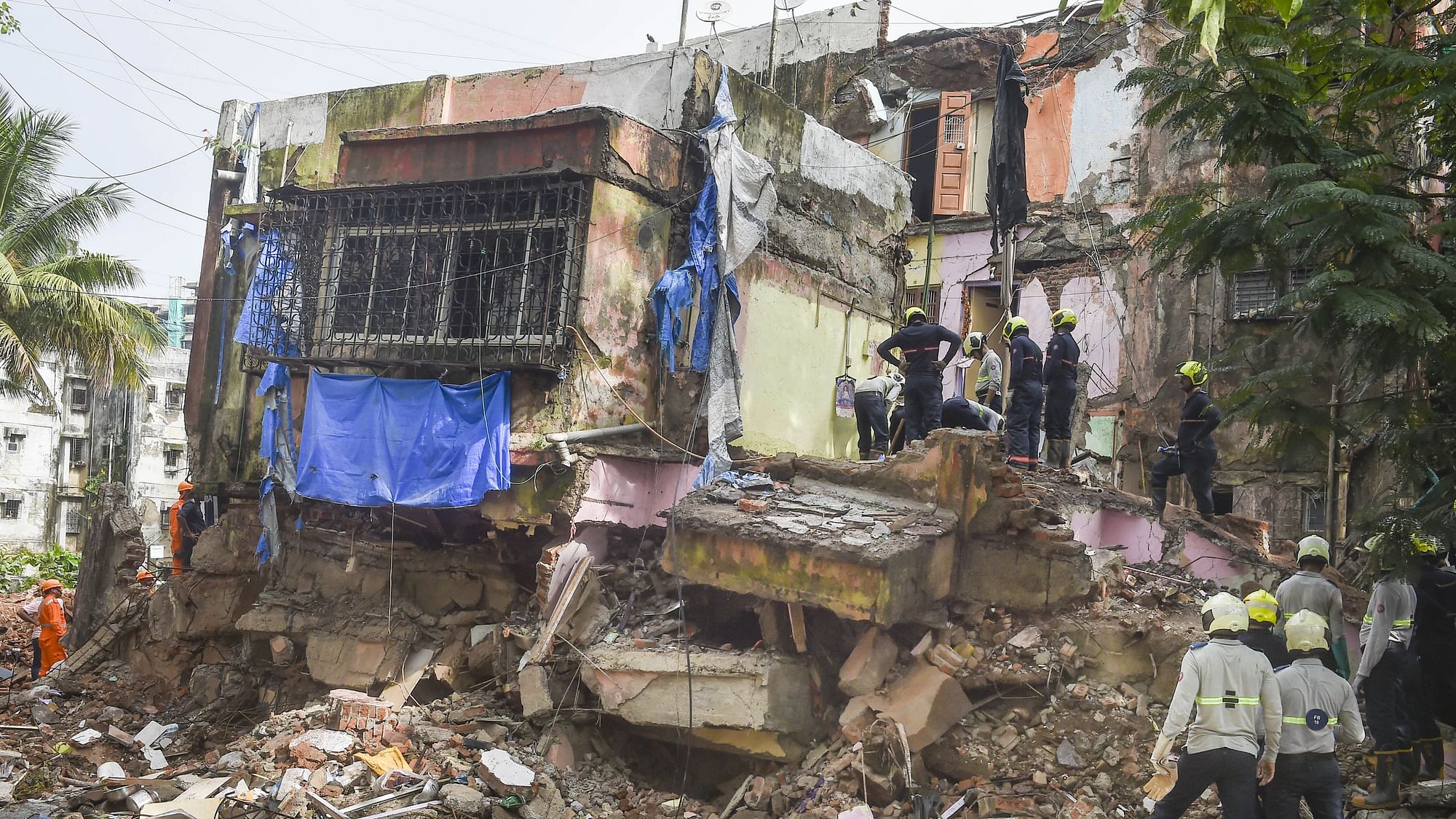 <div class="paragraphs"><p>Rescue operation underway after a four-storey building collapsed at Naik Nagar in Kurla East, Mumbai, Tuesday, 28 June, 2022.</p></div>