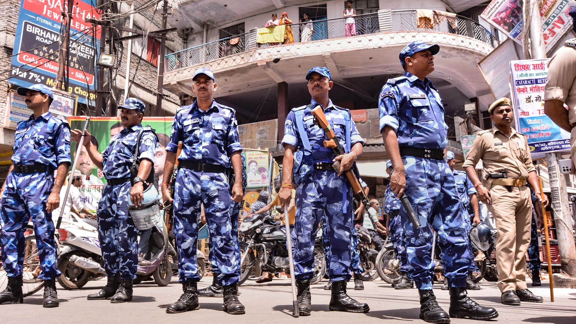 <div class="paragraphs"><p> Security personnel patrol to maintain law and order amid communal tension, in the wake of Fridays violence in Kanpur.&nbsp;</p></div>