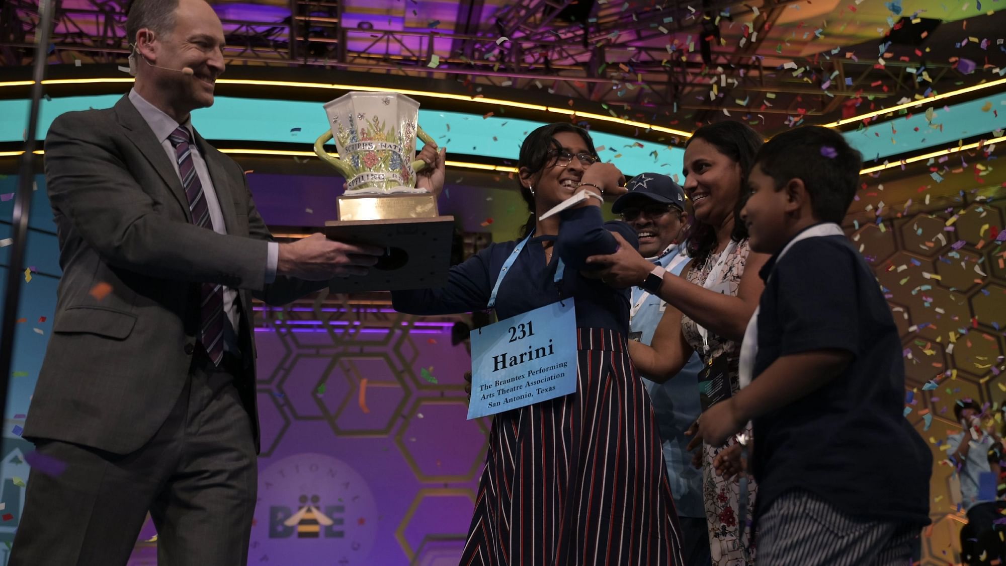 <div class="paragraphs"><p>Indian American teenager Harini Logan on Friday, 3 June, won the Scripps National Spelling Bee 2022.</p></div>