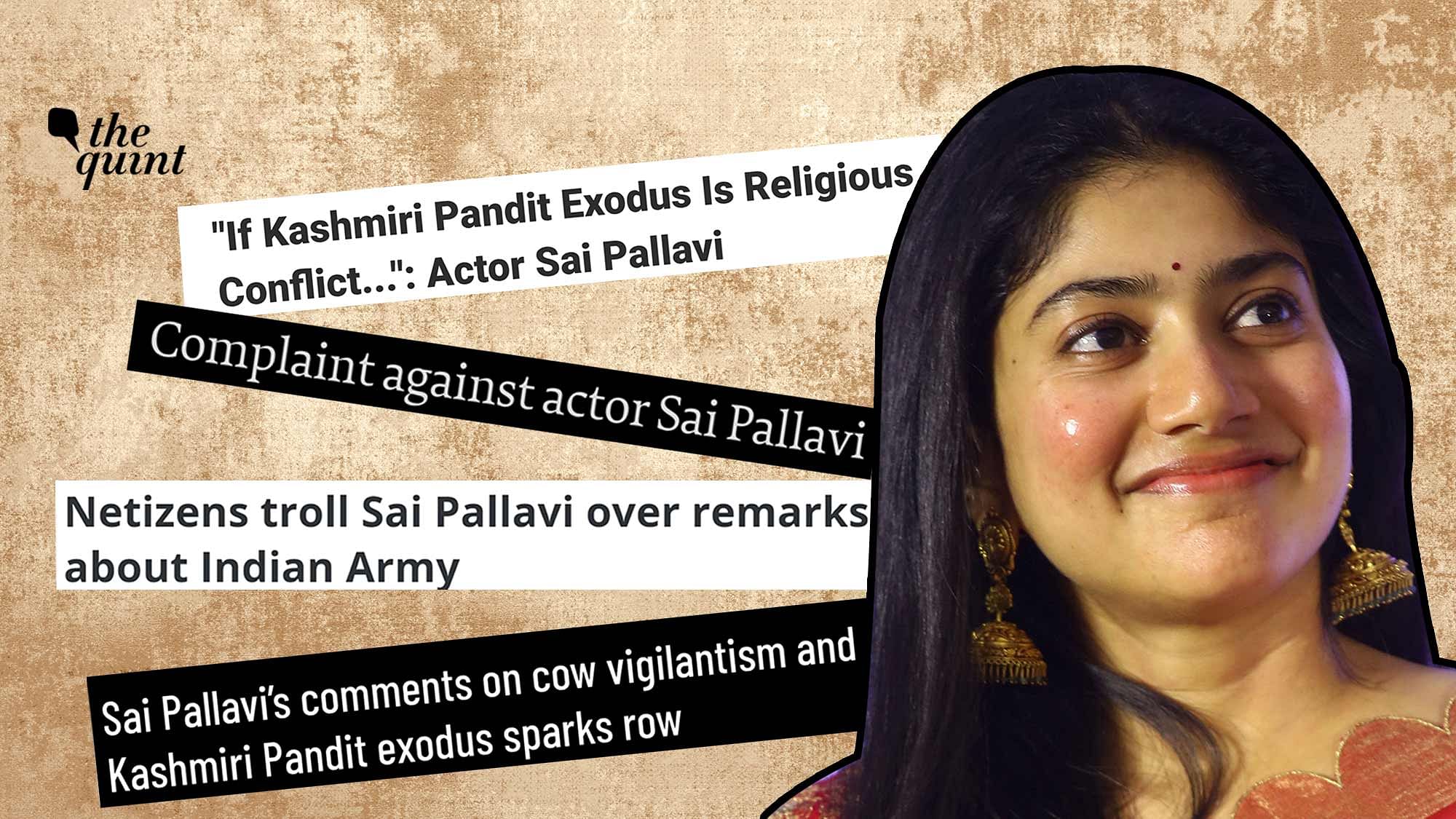 <div class="paragraphs"><p>Sai Pallavi recently made headlines for her comments on the religious violence in India, while also drawing the ire (and nastiness) of some social media users.</p></div>