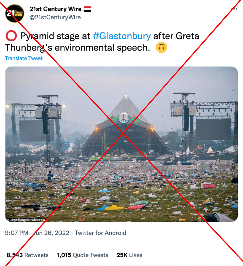 Climate activist Greta Thunberg made a surprise appearance at the Glastonbury Festival 2022. 