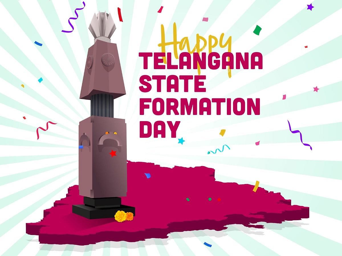 Share these images, photos, messages and greetings on the occasion of Telangana Formation Day 2022.