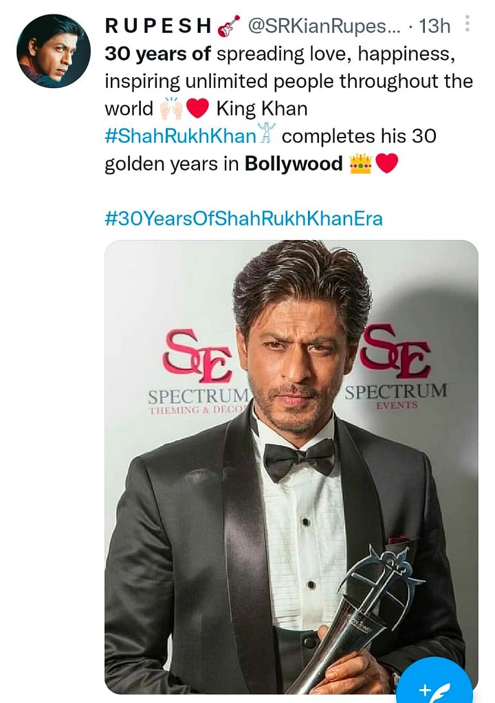 From 'Deewana' to 'Dunki' Shah Rukh Khan remains the undisputed 'King of Bollywood.' 