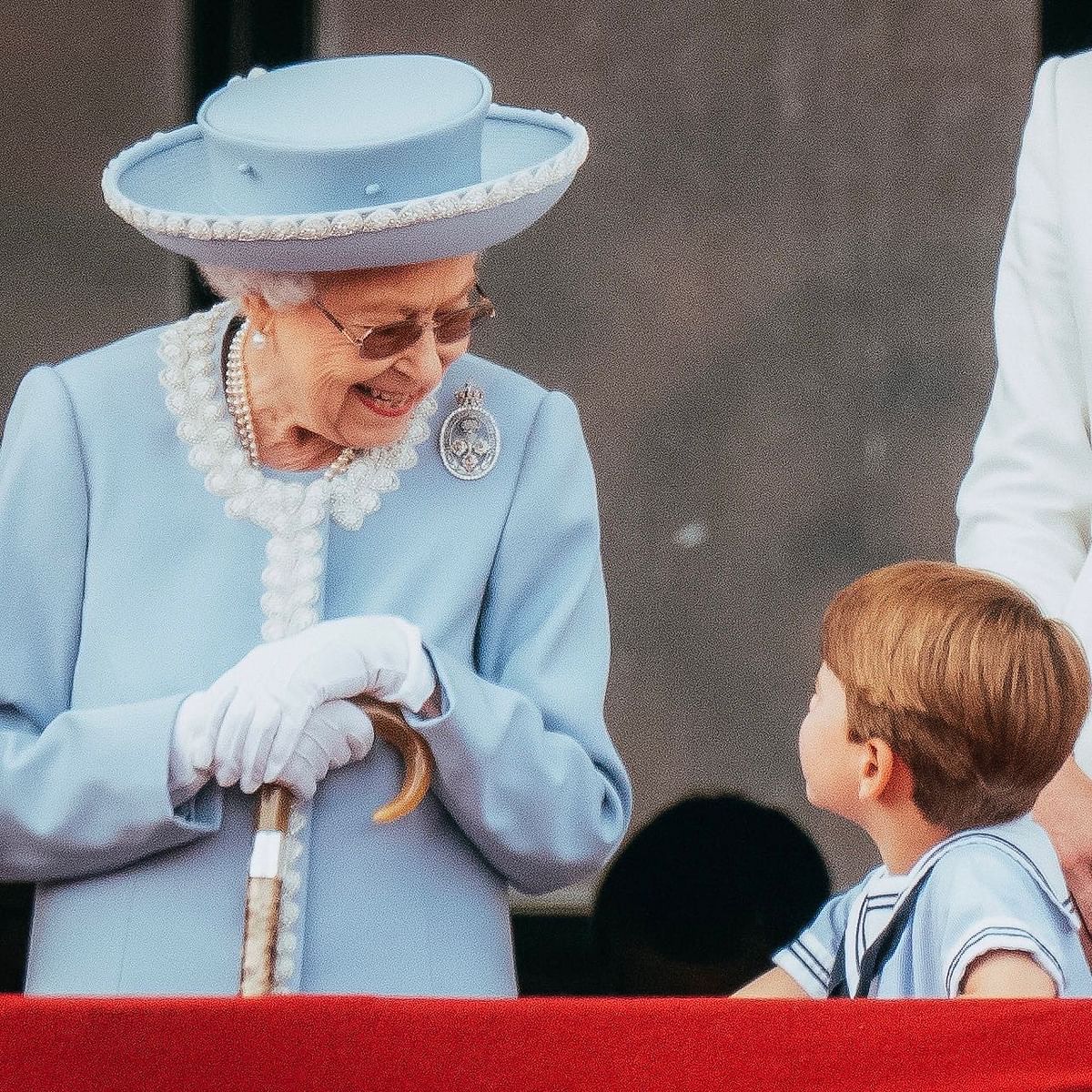 <div class="paragraphs"><p>Prince Louis of Cambridge joins The Queen&nbsp;to watch a  flypast for the start of the celebrations.</p></div>