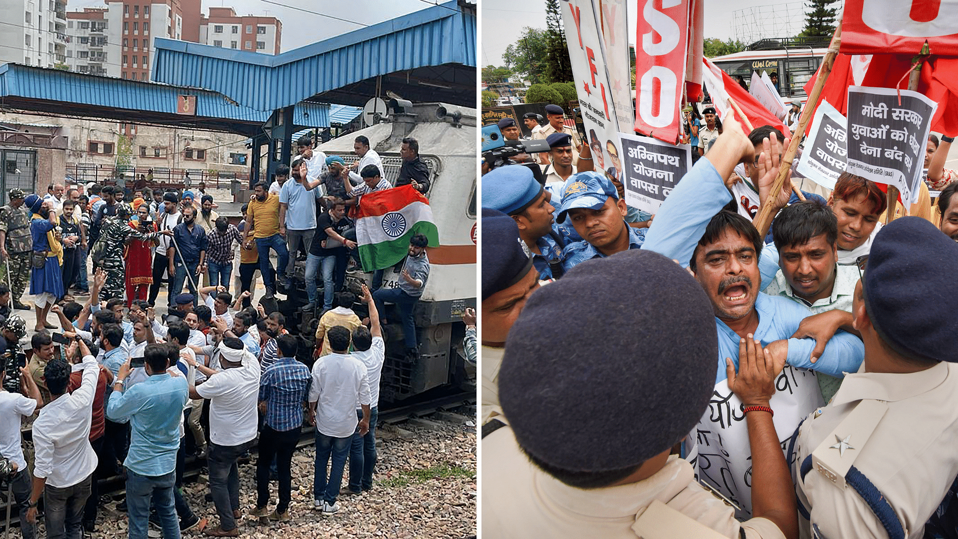 <div class="paragraphs"><p>Agnipath Scheme Protests Live: As protests against the Union government's new Agnipath scheme entered the sixth day, security has been ramped up across states in view of a Bharat Bandh called on Monday, 20 June.</p></div>